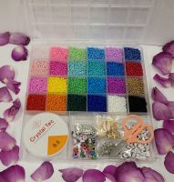 24 Farben, 17.000 Perlen - Exklusive Freundschaftsarmbänder mit 2 mm Perlen