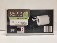 Home Creation Bathroom WC-Papierrollenhalter | Rostfrei Edelstahl Verchromt | Befestigung ohne Bohren