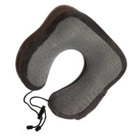 Reisekomfort Deluxe: Nackenkissen mit Schlafmaske und Ohrstöpsel Set - Abnehmbarer Bezug - Grau | 2