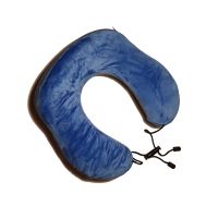 Reisekomfort Deluxe: Nackenkissen mit Schlafmaske und Ohrstöpsel Set - Abnehmbarer Bezug - Blau