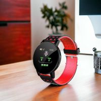 Smartwatch für Damen und Herren; 1,3 Zoll; Android & IOS kompatibel; rot | 1