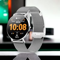 Smartwatch für Damen; 1,47 Zoll Full-Touch Display; Android & iOS kompatibel; silber